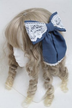 画像1: axes femme kawaii / プランタンリボンクリップ  ブルー S-25-06-19-1047-AX-AC-HR-ZS