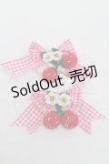 BABY,THE STARS SHINE BRIGHT / ゆらゆらいちごのHappy Berry Presentギンガムお袖とめ  ピンク S-25-06-19-1050-BA-ZA-HR-ZS