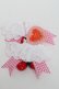 画像2: BABY,THE STARS SHINE BRIGHT / ゆらゆらいちごのHappy Berry Presentギンガムお袖とめ  ピンク S-25-06-19-1050-BA-ZA-HR-ZS (2)