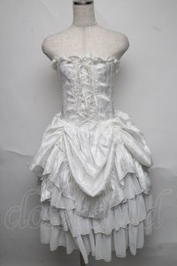 ATELIER PIERROT / バッスルコルセットドレス  白 S-25-06-19-1009-EL-SK-HR-ZS