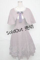 Amavel / Pretty Flowerケープワンピース  ラベンダー S-25-06-19-1013-CA-OP-AS-ZS