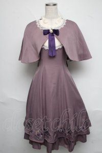 Amavel / Pretty Flowerケープワンピース  ラベンダー S-25-06-19-1013-CA-OP-AS-ZS