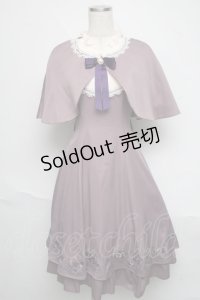 Amavel / Pretty Flowerケープワンピース  ラベンダー S-25-06-19-1013-CA-OP-AS-ZS
