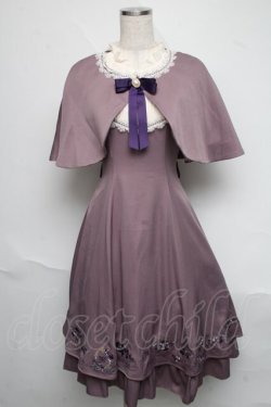 画像1: Amavel / Pretty Flowerケープワンピース  ラベンダー S-25-06-19-1013-CA-OP-AS-ZS