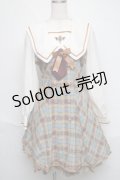 Amavel / クラシカルチェックセーラーワンピース  イエロー S-25-06-19-1014-CA-OP-AS-ZS