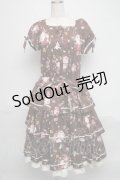 Physical Drop / 3段フリルワンピース  ブラウン S-25-06-19-1016-LO-OP-HR-ZS