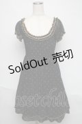 HYSTERIC GLAMOUR / スカル柄シフォンワンピース  黒 S-25-06-19-1017-PU-OP-HR-ZS