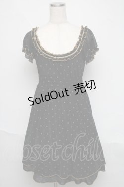 画像1: HYSTERIC GLAMOUR / スカル柄シフォンワンピース  黒 S-25-06-19-1017-PU-OP-HR-ZS
