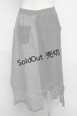 画像2: NieR Clothing / デニム変形スカート  グレー S-25-06-19-1025-PU-SK-HR-ZS