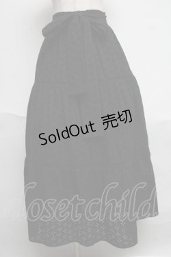 画像1: EATME / コットンレースティアードスカート  黒 S-25-06-19-1026-LO-SK-AS-ZS