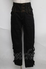 axes femme POETIQUE / ハイウエストデニムパンツ  黒 S-25-06-19-1033-AX-PA-AS-ZS