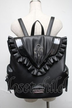 画像1: KILLSTAR / フリルリュック  黒 S-25-06-19-012-PU-BG-AS-ZS