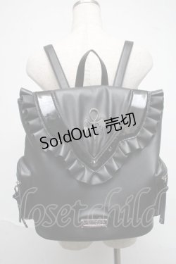 画像1: KILLSTAR / フリルリュック  黒 S-25-06-19-012-PU-BG-AS-ZS
