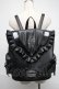 画像1: KILLSTAR / フリルリュック  黒 S-25-06-19-012-PU-BG-AS-ZS (1)