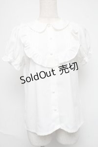 Ank Rouge / ヨークフリルブラウス  白 S-25-06-19-014-CA-BL-AS-ZS