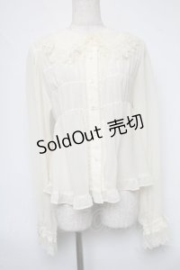 BABY,THE STARS SHINE BRIGHT / リボンリボンシフォンベビードールブラウス  イエロー S-25-06-19-019-BA-BL-AS-ZS