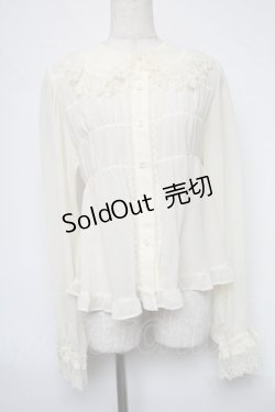画像1: BABY,THE STARS SHINE BRIGHT / リボンリボンシフォンベビードールブラウス  イエロー S-25-06-19-019-BA-BL-AS-ZS