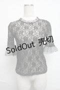 MILK / レーストップス  黒 S-25-06-19-029-ML-BL-AS-ZS