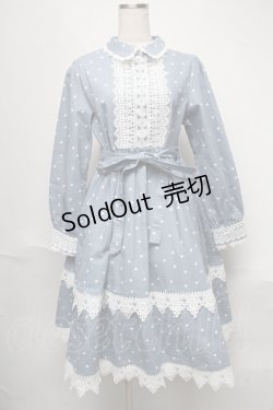 画像1: Favorite / ドットワンピース  サックス S-25-06-19-032-LO-OP-AS-ZS