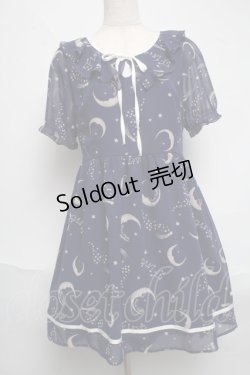 画像1: Fi.n.t / 月と星座のワンピース  紺 S-25-06-19-040-CA-OP-AS-ZS