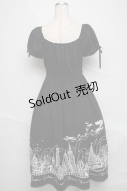 画像2: Moi-meme-Moitie / サイレントムーンプリントロングワンピース(2011) 2 ブラック×ホワイト S-25-06-20-042-MO-OP-SZ-ZS