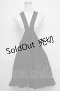Na+H / 後ろ下がりジャンパースカート  黒 S-25-06-20-053-PU-PA-HR-ZS