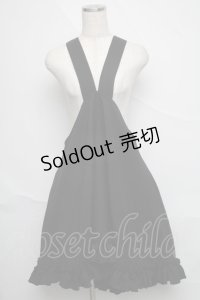 Na+H / 後ろ下がりジャンパースカート  黒 S-25-06-20-053-PU-PA-HR-ZS