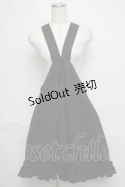 画像1: Na+H / 後ろ下がりジャンパースカート  黒 S-25-06-20-053-PU-PA-HR-ZS