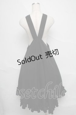 画像2: Na+H / 後ろ下がりジャンパースカート  黒 S-25-06-20-053-PU-PA-HR-ZS