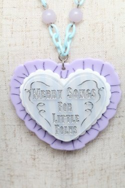 画像1: Angelic Pretty / MELODY TOYSハートネックレス（2020年）  ラベンダー S-25-06-20-008-AP-AC-AS-ZS