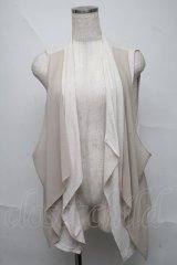 Rozen Kavalier / クロスストーンシフォン切替ジレ  オフ S-25-06-20-010-OO-TO-HR-ZS