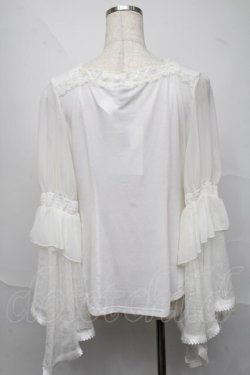 画像2: Ozz oneste / レースフレア袖カットソー  白 S-25-06-20-011-OO-TO-SZ-ZS