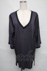 Qutie Frash / 龍プリントカットソー  紺 S-25-06-20-018-QU-TO-AS-ZS