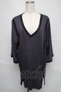 Qutie Frash / 龍プリントカットソー  紺 S-25-06-20-018-QU-TO-AS-ZS