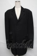 Jean Paul GAULTIER HOMME / ストライプテーラードジャケット 50 黒 S-25-06-20-021-GO-JA-AS-ZS