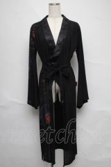 Ozz oneste / 着物風ロングカーディガン  黒 S-25-06-20-023-OO-TO-SZ-ZS
