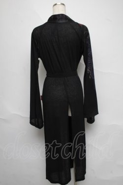 画像2: Ozz oneste / 着物風ロングカーディガン  黒 S-25-06-20-023-OO-TO-SZ-ZS