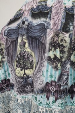 画像3: Ozz oneste / トルソープリントボレロ重ね風ワンピース  サックス S-25-06-20-027-OO-OP-AS-ZS