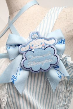 画像8: metamorphose / シナモロールコラボ　エプロン付きジャンパースカート  サックス S-25-06-21-041-ME-OP-AS-ZS