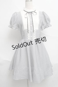 Secret Honey / ストライプワンピース  グレーｘ白 S-25-06-21-043-CA-SK-AS-ZS