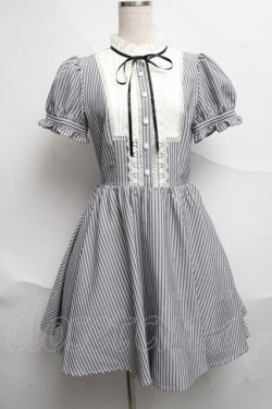 画像1: Secret Honey / ストライプワンピース  グレーｘ白 S-25-06-21-043-CA-SK-AS-ZS