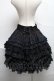 画像2: OZZ ANGELO / 薔薇刺繍配色フリルスカート  黒ｘ青 S-25-06-21-052-OO-SK-AS-ZS (2)