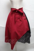 axes femme POETIQUE / 連ボタンイレヘムスカート  赤 S-25-06-21-055-AX-SK-HR-ZS