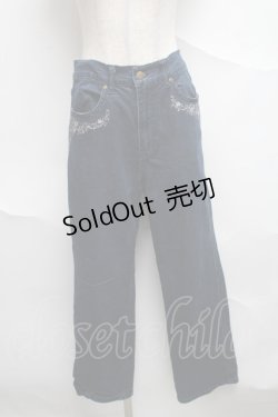 画像1: axes femme / 刺繍入りデニム  ブルー S-25-06-21-056-AX-PA-HR-ZI