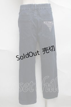 画像2: axes femme / 刺繍入りデニム  ブルー S-25-06-21-056-AX-PA-HR-ZI