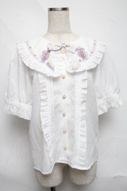 画像1: Amavel / Magical Cosmic Cosmetic半袖ブラウス  白 S-25-06-21-016-CA-BL-AS-ZS