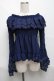 画像1: ATELIER PIERROT / レースシャーリング姫袖ブラウス  青 S-25-06-21-021-EL-TO-AS-ZS (1)
