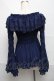 画像2: ATELIER PIERROT / レースシャーリング姫袖ブラウス  青 S-25-06-21-021-EL-TO-AS-ZS (2)