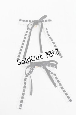 画像1: BABY,THE STARS SHINE BRIGHT / Fallin' Ribbonリボンクリップ  黒ｘ白 S-25-06-21-004-BA-AC-AS-ZS