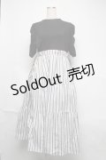 An MILLE / 切替ワンピース  白ｘ黒 S-25-06-22-047-EL-OP-AS-ZS
